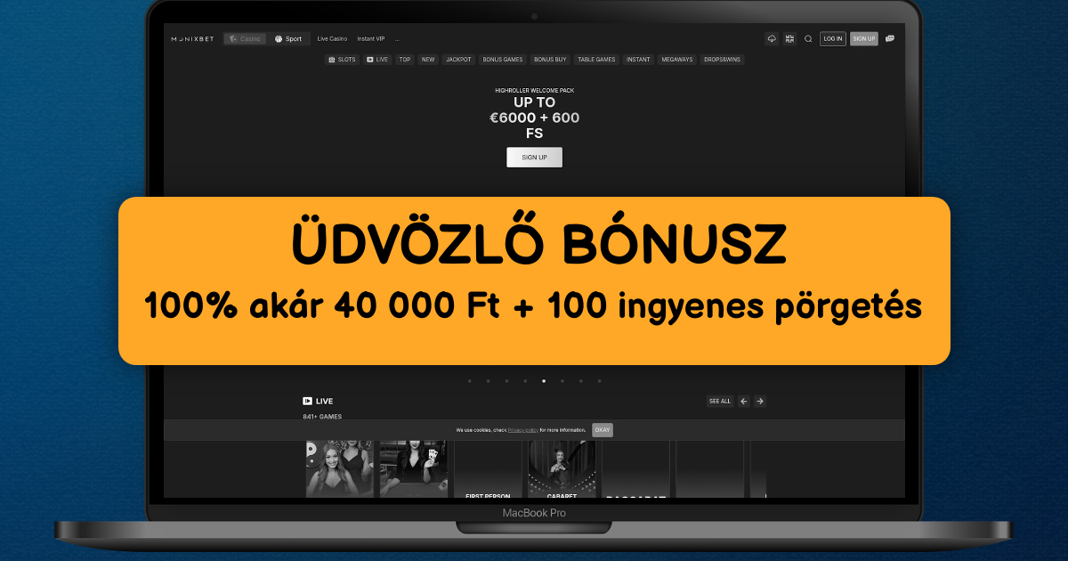 Monixbet Casino welcome bonus